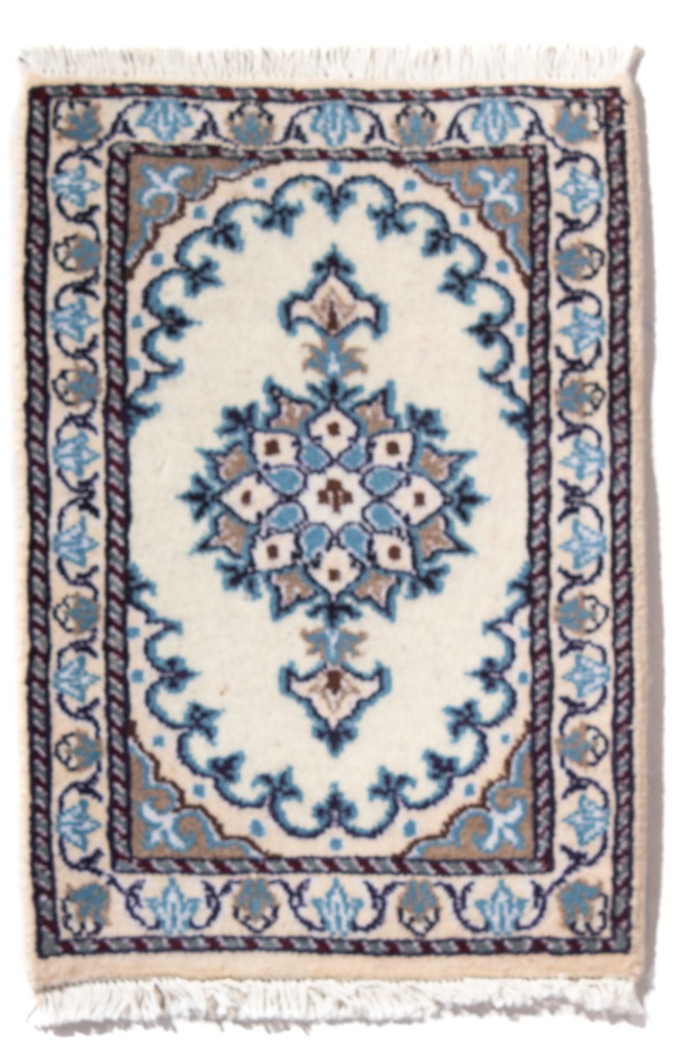 Persisk tæppe - Nain - 60 x 40 cm - creme