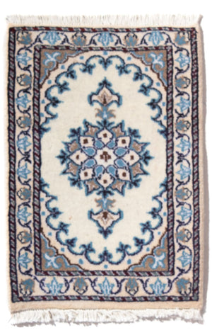 Persisk tæppe - Nain - 60 x 40 cm - creme