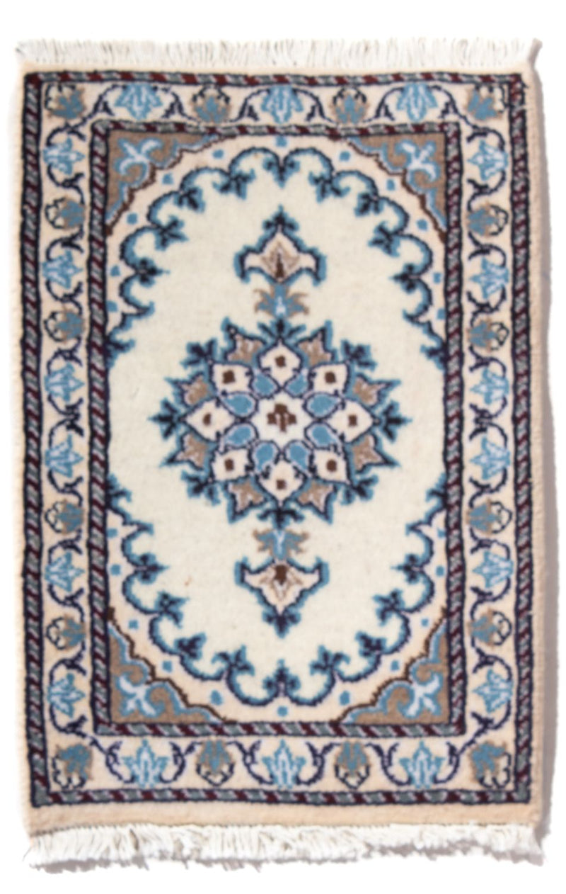 Persisk tæppe - Nain - 60 x 40 cm - creme