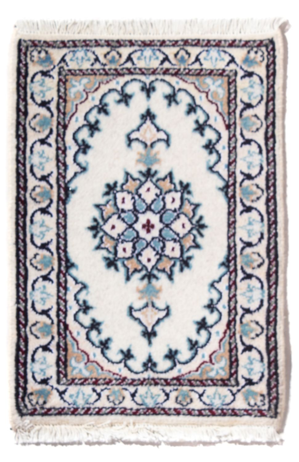 Persisk tæppe - Nain - 60 x 40 cm - creme