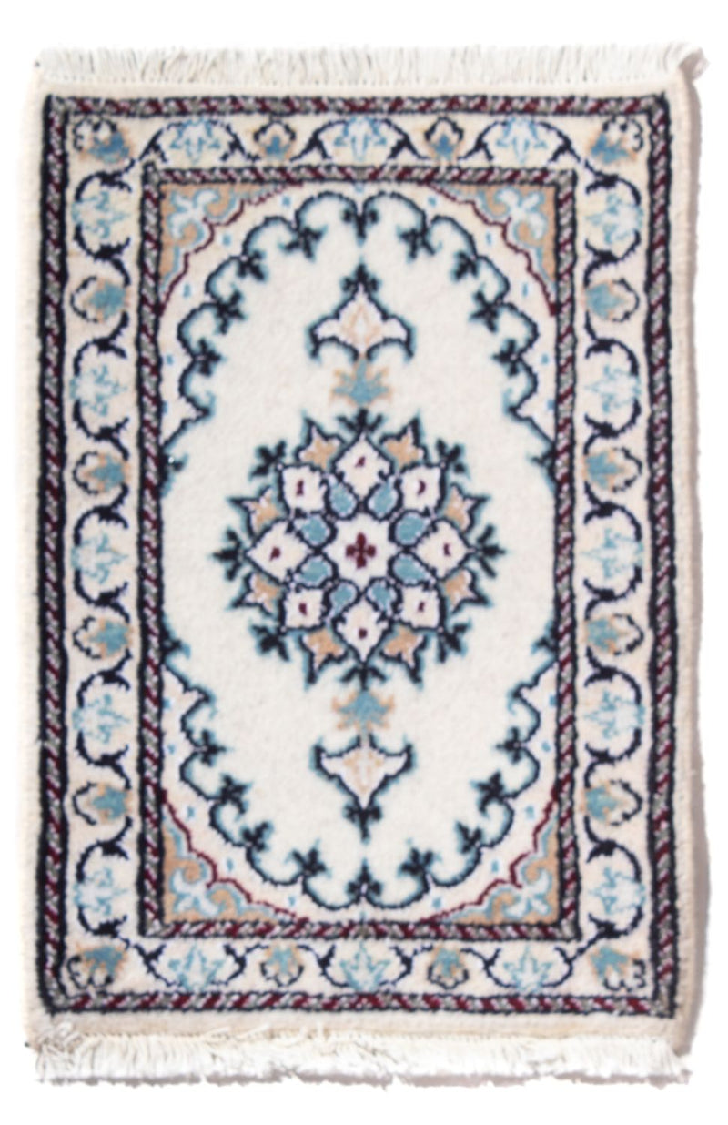 Persisk tæppe - Nain - 60 x 40 cm - creme