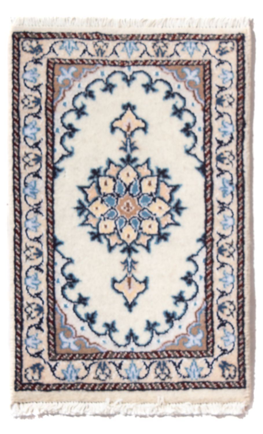 Persisk tæppe - Nain - 60 x 40 cm - creme