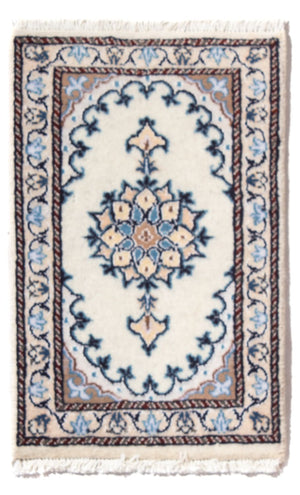 Persisk tæppe - Nain - 60 x 40 cm - creme