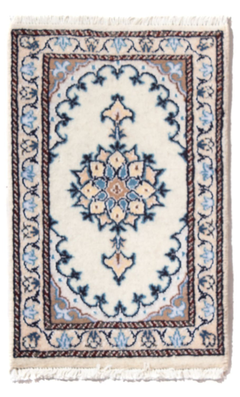 Persisk tæppe - Nain - 60 x 40 cm - creme