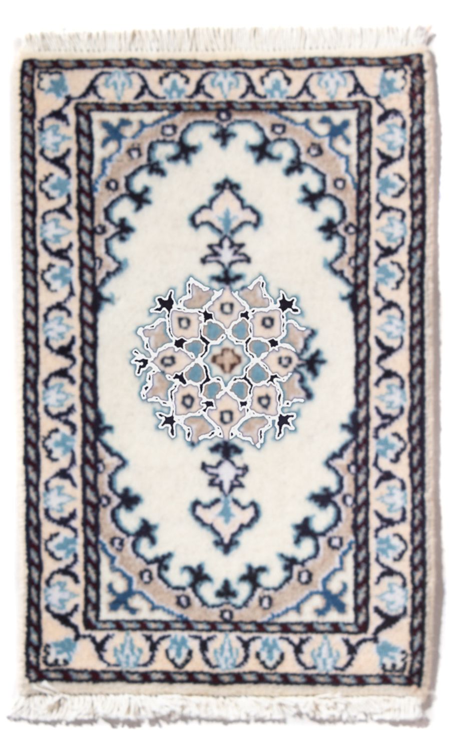 Persisk tæppe - Nain - 60 x 40 cm - creme