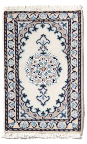 Persisk tæppe - Nain - 60 x 40 cm - creme