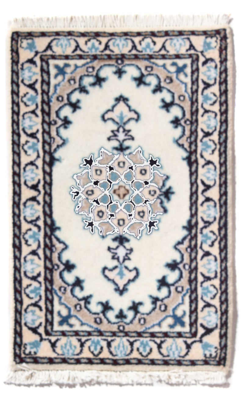 Persisk tæppe - Nain - 60 x 40 cm - creme