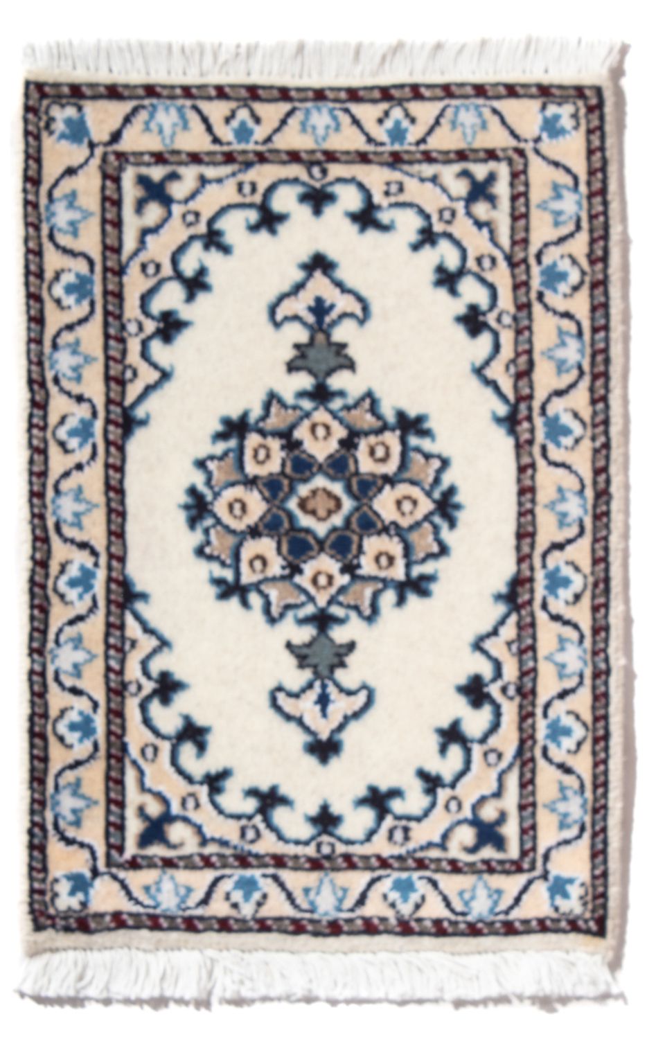 Persisk tæppe - Nain - 60 x 40 cm - creme