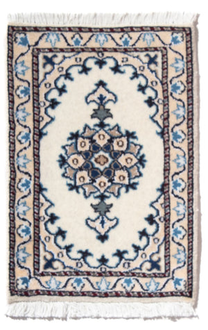 Persisk tæppe - Nain - 60 x 40 cm - creme