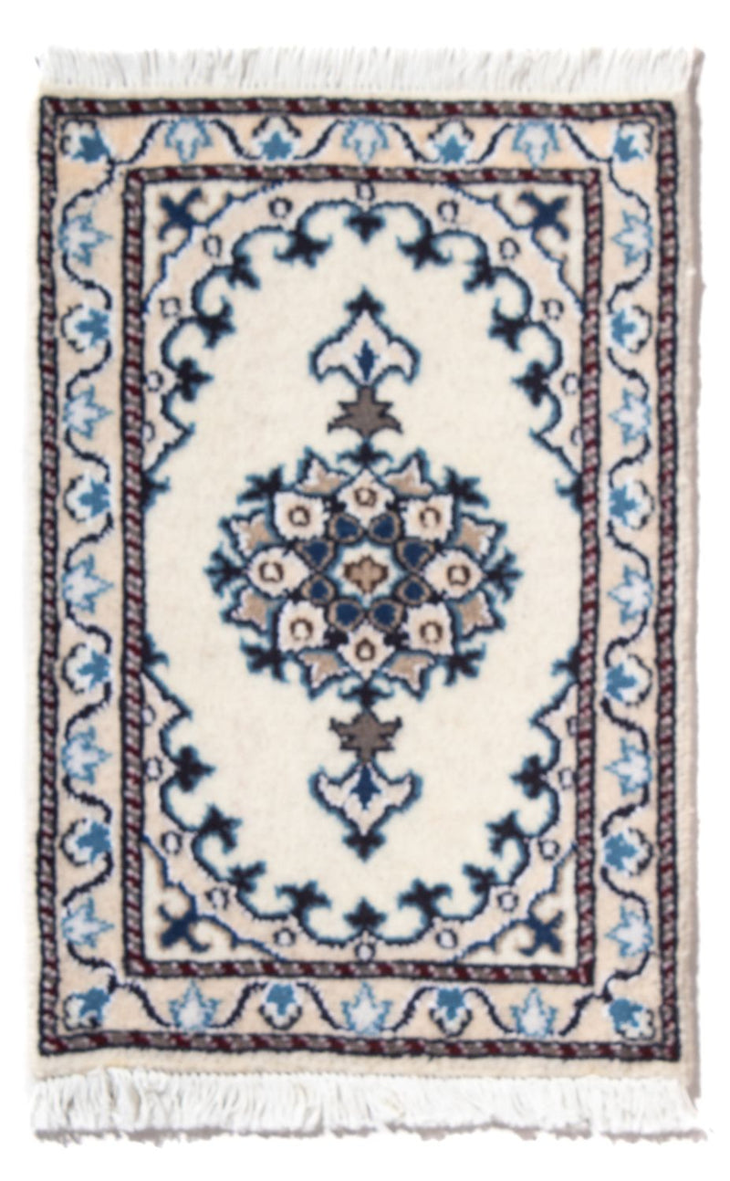 Persisk tæppe - Nain - 60 x 40 cm - creme