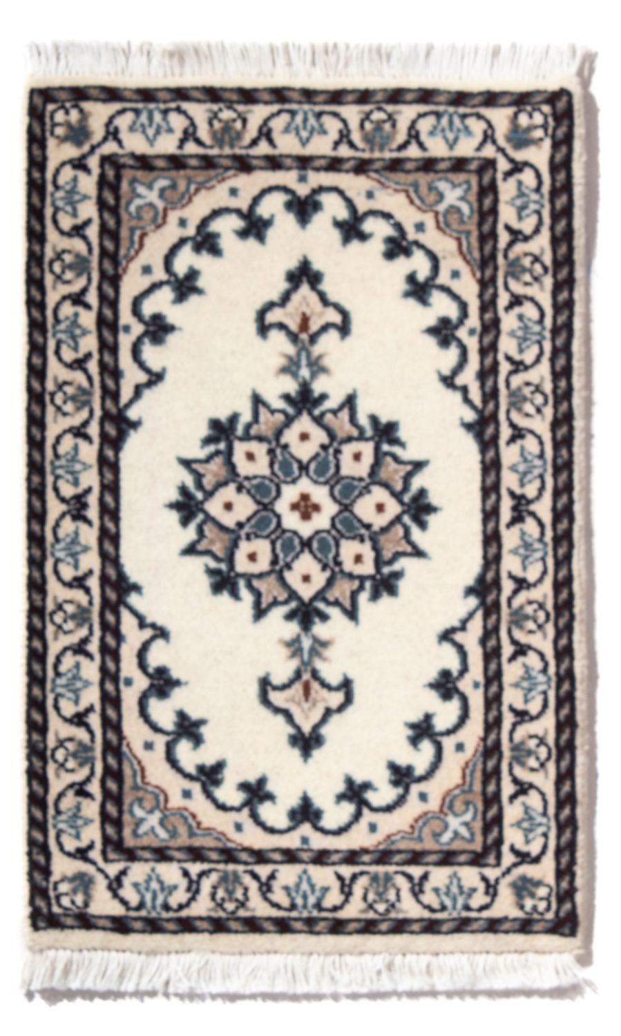 Persisk tæppe - Nain - 60 x 40 cm - creme
