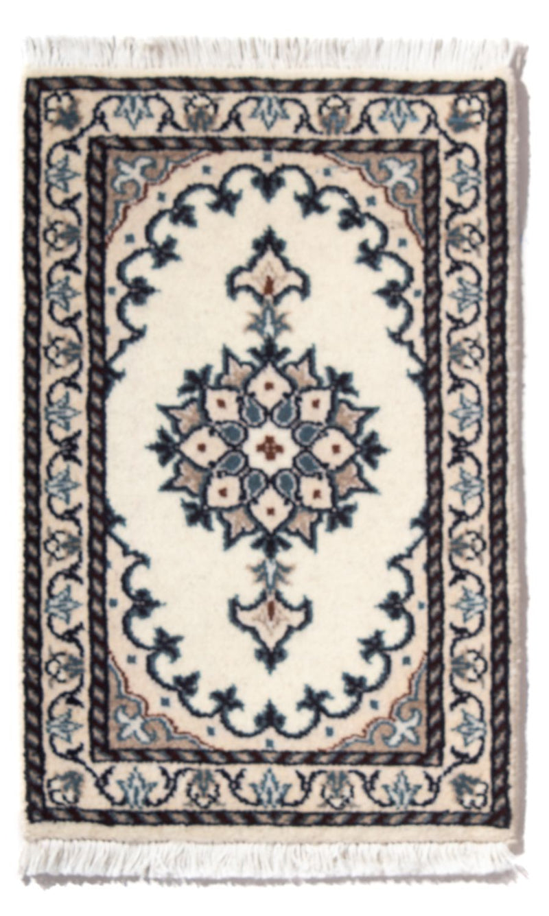 Persisk tæppe - Nain - 60 x 40 cm - creme