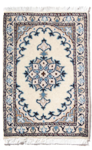 Persisk tæppe - Nain - 60 x 40 cm - creme