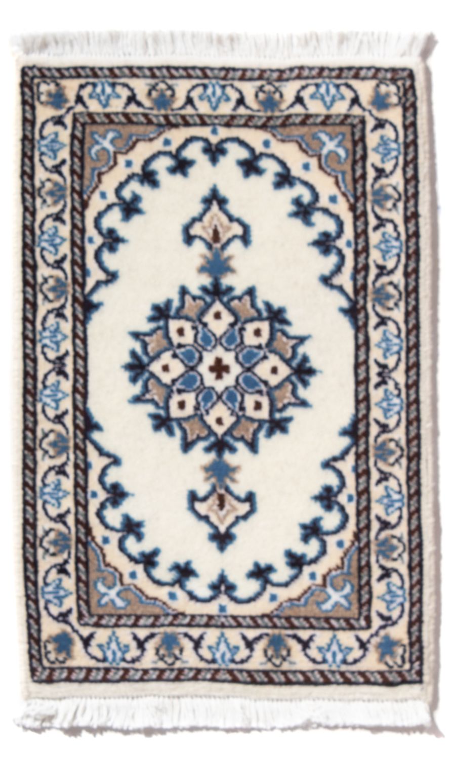 Persisk tæppe - Nain - 60 x 40 cm - creme