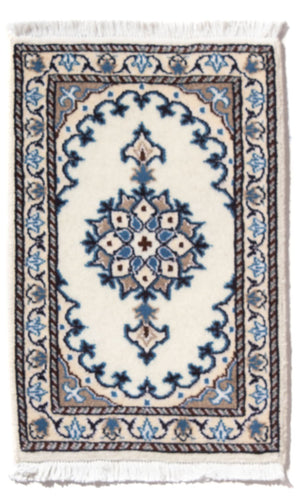 Persisk tæppe - Nain - 60 x 40 cm - creme
