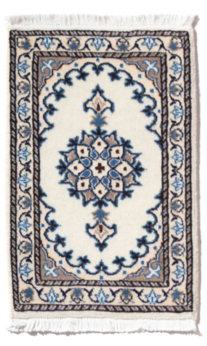 Persisk tæppe - Nain - 60 x 40 cm - creme