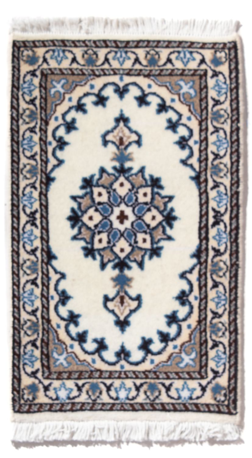 Persisk tæppe - Nain - 60 x 40 cm - creme