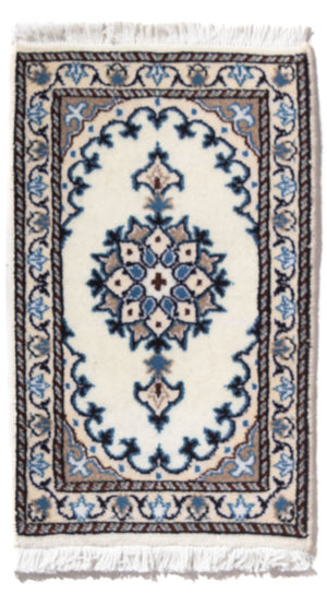 Persisk tæppe - Nain - 60 x 40 cm - creme