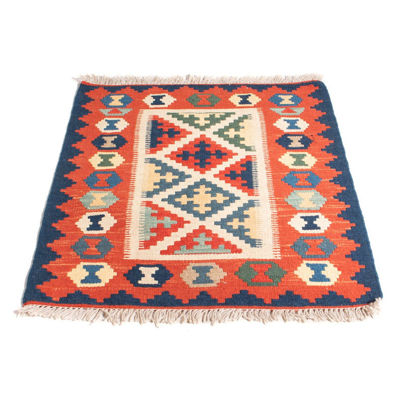 Kelim-tæppe - orientalsk - 94 x 70 cm - flerfarvet