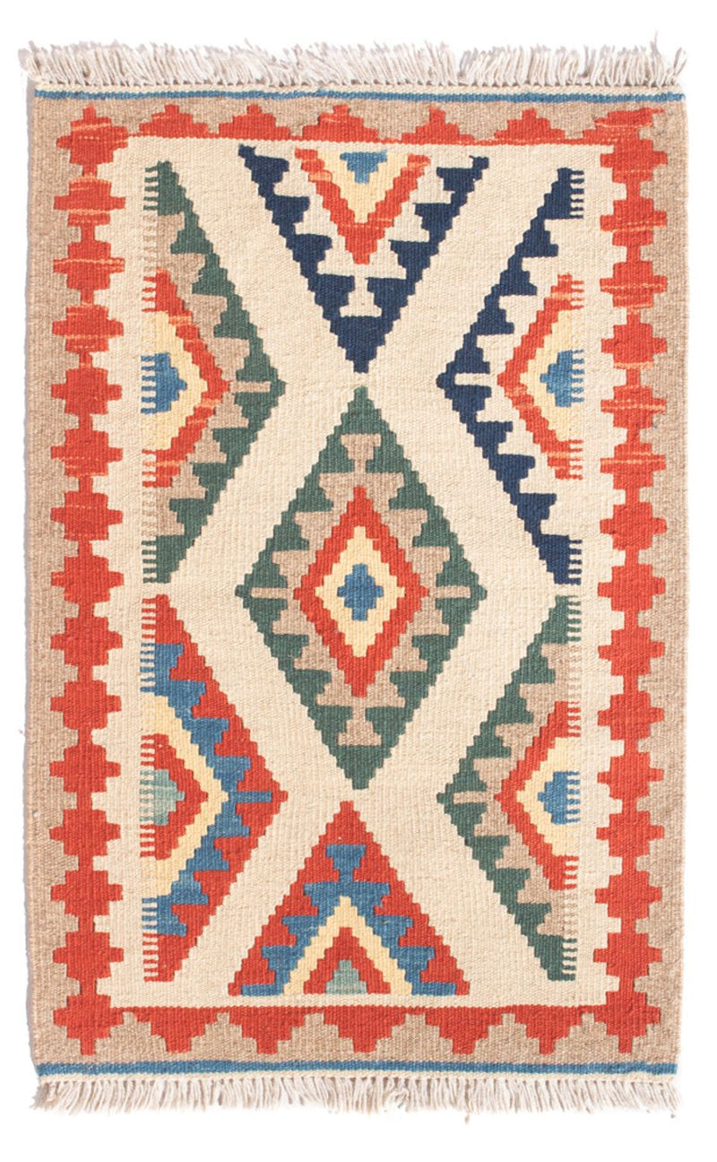 Kelim-tæppe - orientalsk - 95 x 62 cm - flerfarvet