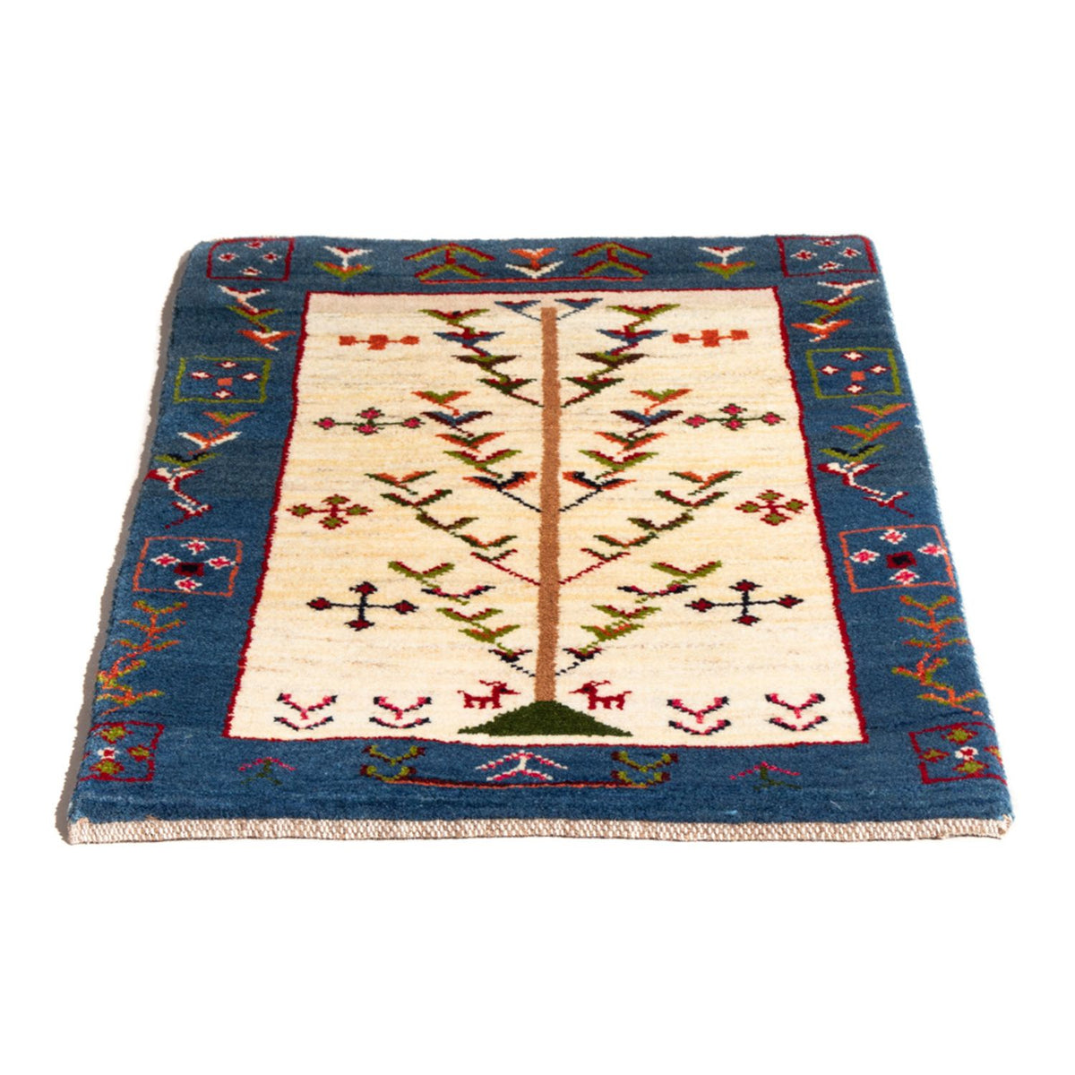 Gabbeh-tæppe - Persisk - 92 x 63 cm - flerfarvet