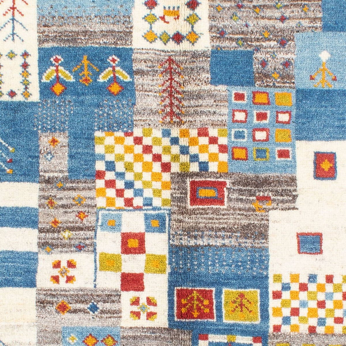 Gabbeh-tæppe - Persisk - 204 x 151 cm - blå