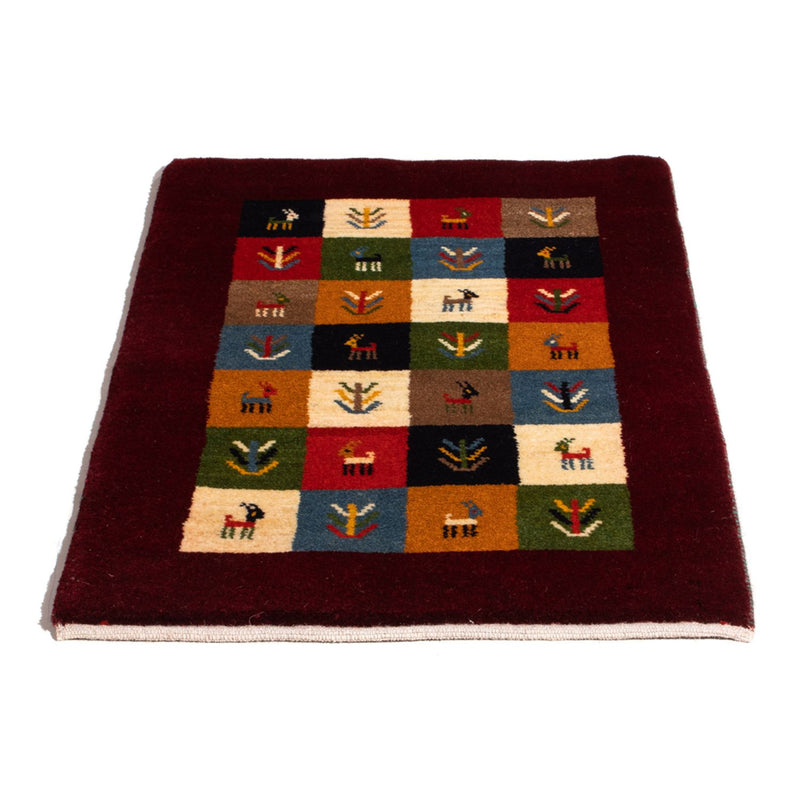 Gabbeh-tæppe - Persisk - 88 x 61 cm - flerfarvet