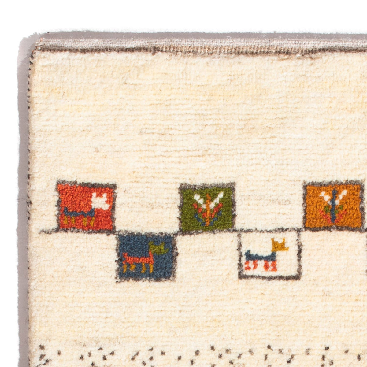 Gabbeh-tæppe - Persisk - 92 x 63 cm - flerfarvet