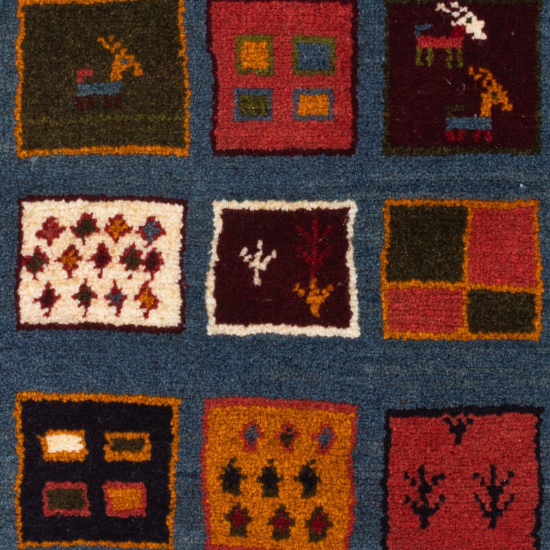 Gabbeh-tæppe - Persisk - 90 x 65 cm - flerfarvet