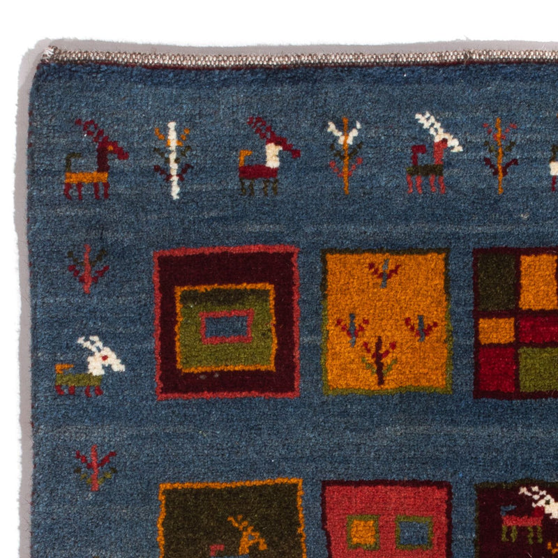 Gabbeh-tæppe - Persisk - 90 x 65 cm - flerfarvet