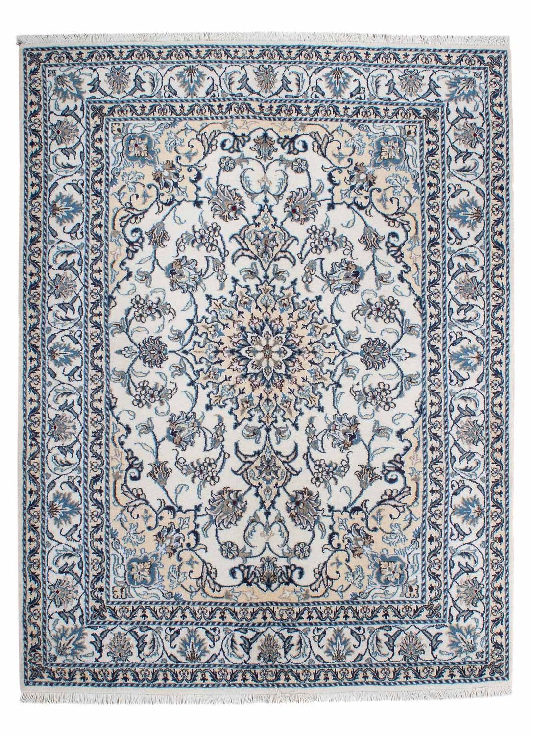 Persisk tæppe - Nain - 198 x 149 cm - beige