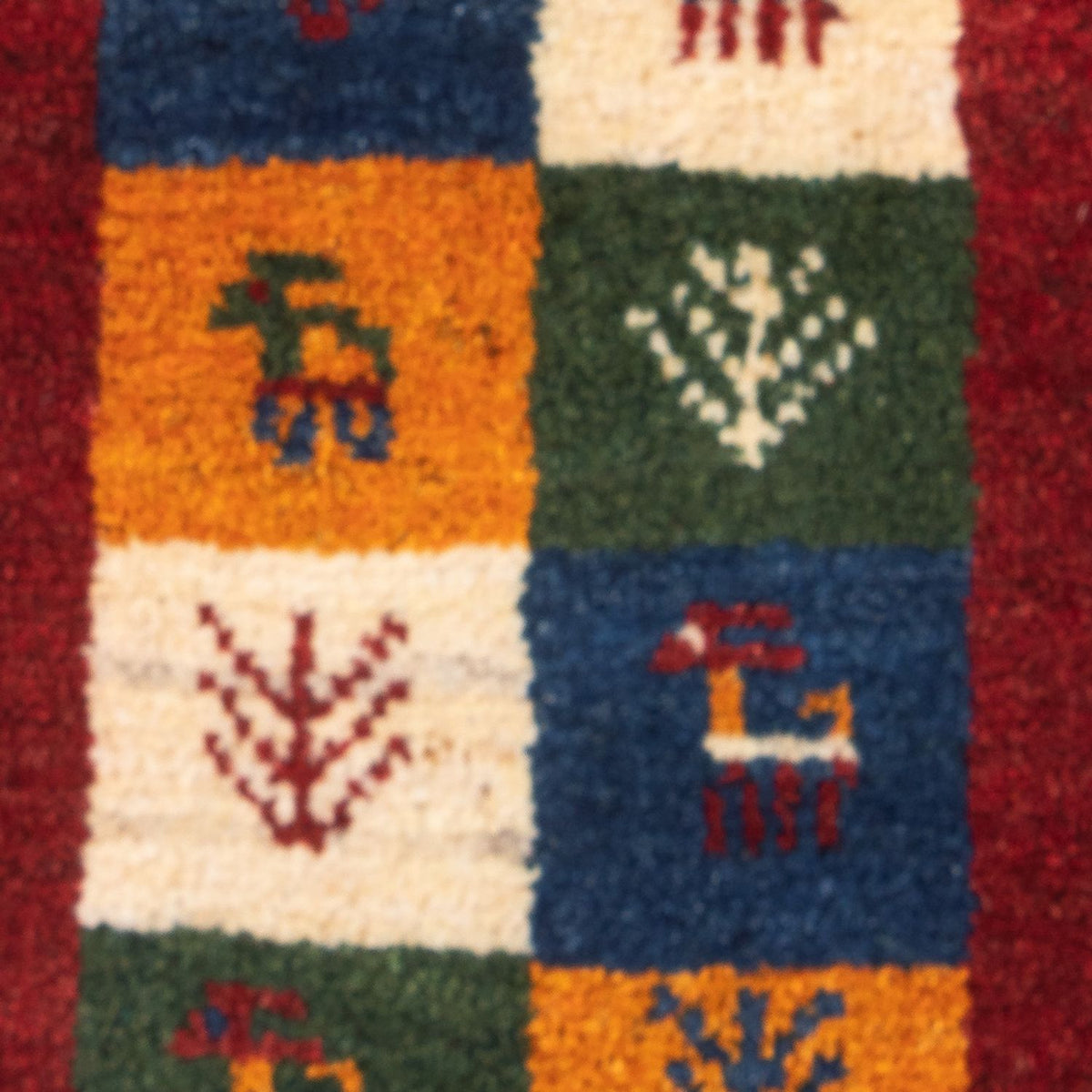 Gabbeh-tæppe - Persisk - 60 x 40 cm - flerfarvet
