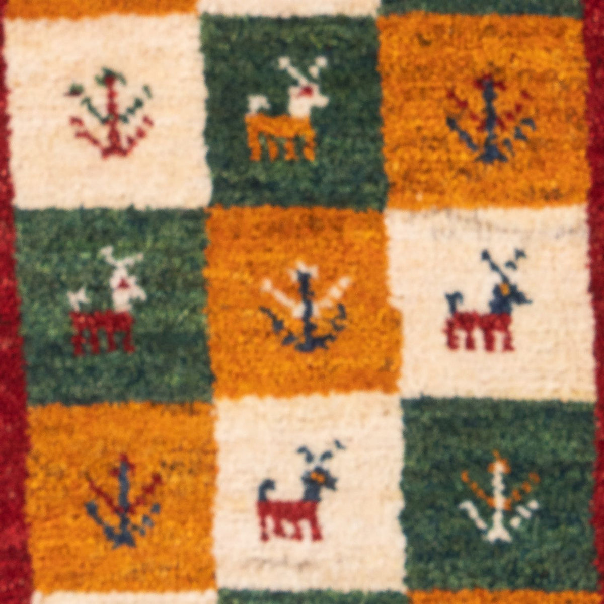 Gabbeh-tæppe - Persisk - 60 x 40 cm - flerfarvet