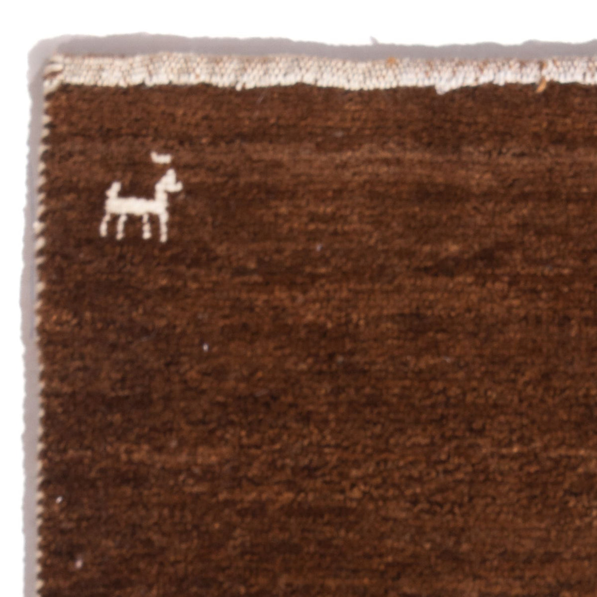 Gabbeh-tæppe - Persisk - 60 x 40 cm - mørk kamel
