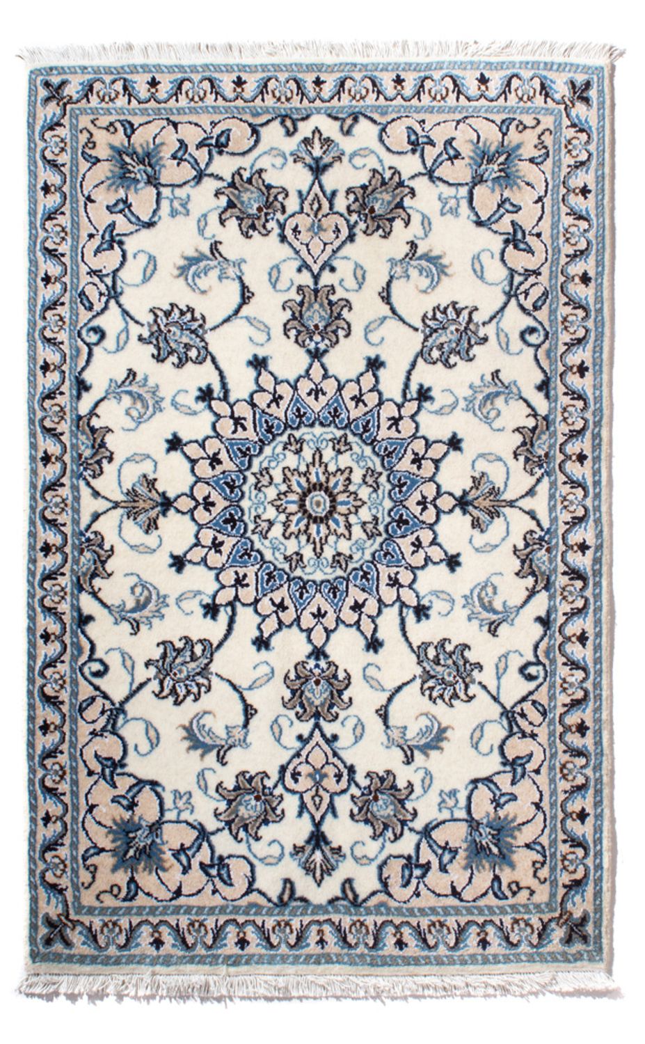 Persisk tæppe - Nain - 139 x 88 cm - creme