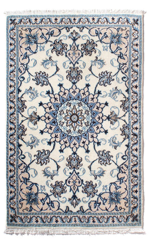 Persisk tæppe - Nain - 139 x 88 cm - creme