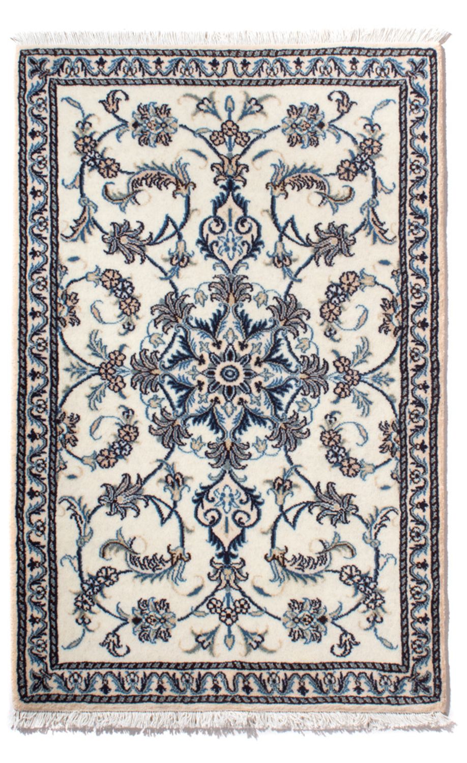 Persisk tæppe - Nain - 139 x 88 cm - creme