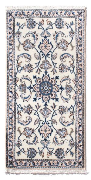 Persisk tæppe - Nain - 137 x 68 cm - creme