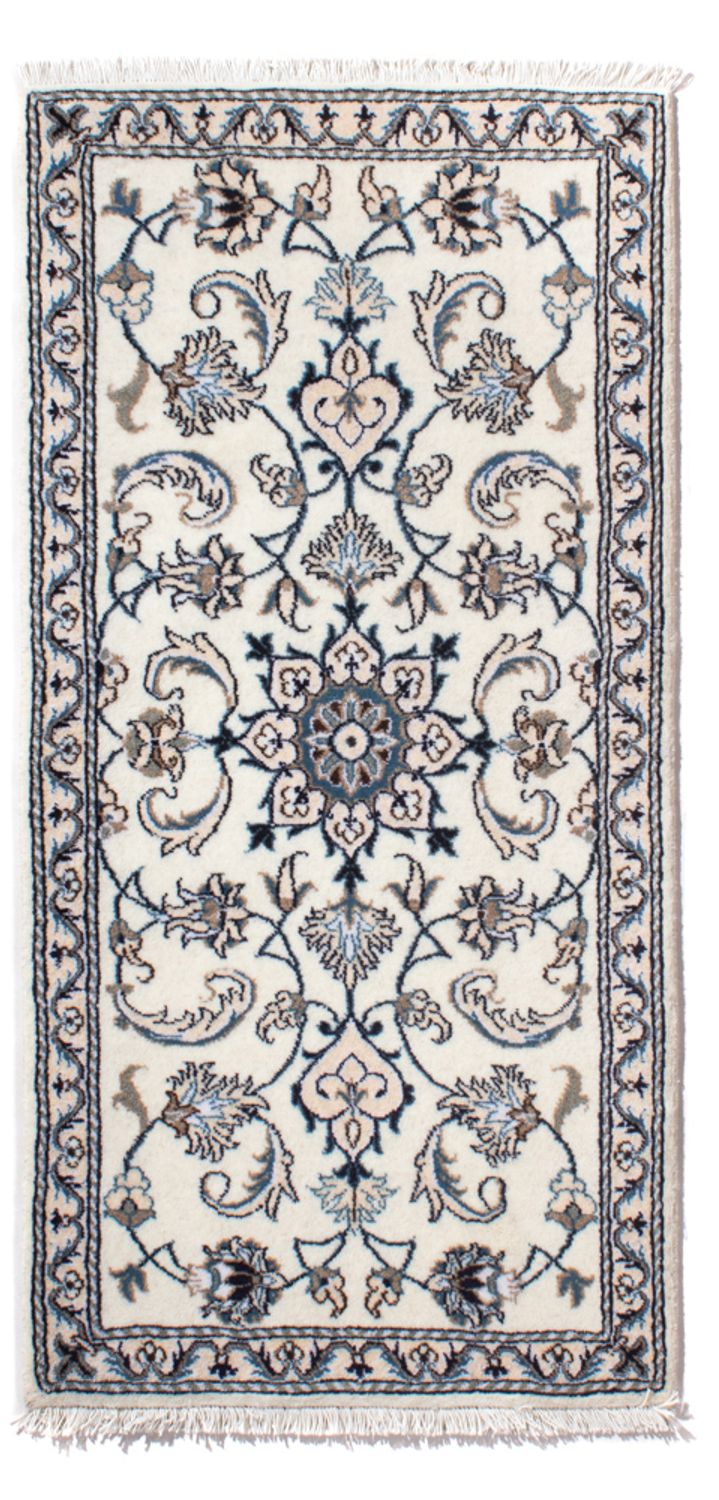 Persisk tæppe - Nain - 140 x 70 cm - creme