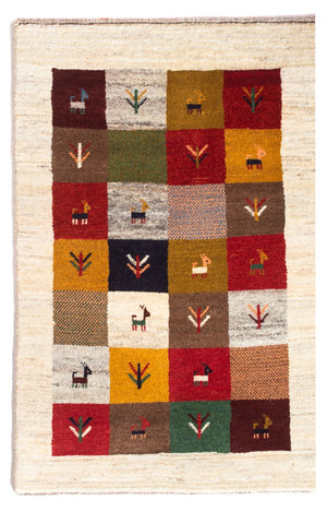 Gabbeh-tæppe - Persisk - 116 x 78 cm - flerfarvet