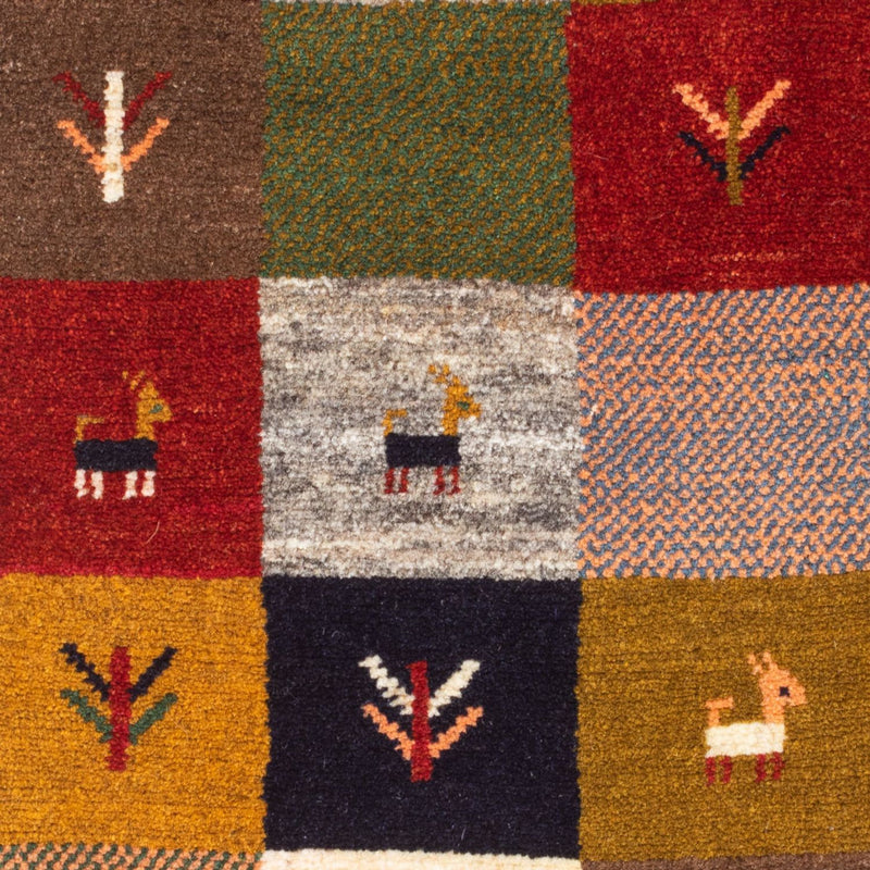 Gabbeh-tæppe - Persisk - 116 x 78 cm - flerfarvet