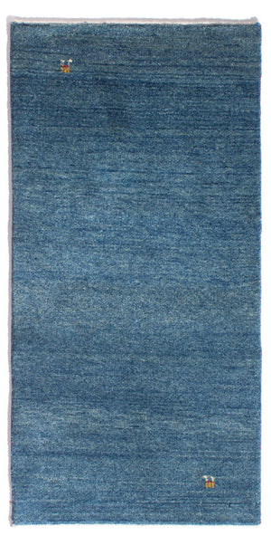 Gabbeh-tæppe - Persisk - 140 x 69 cm - havblå