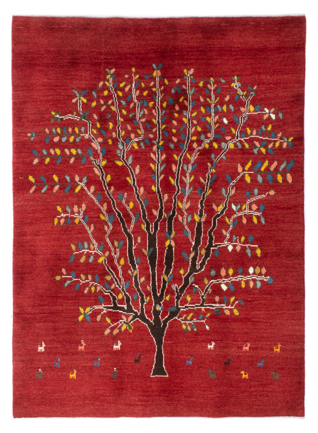 Gabbeh-tæppe - Persisk - 204 x 150 cm - rød