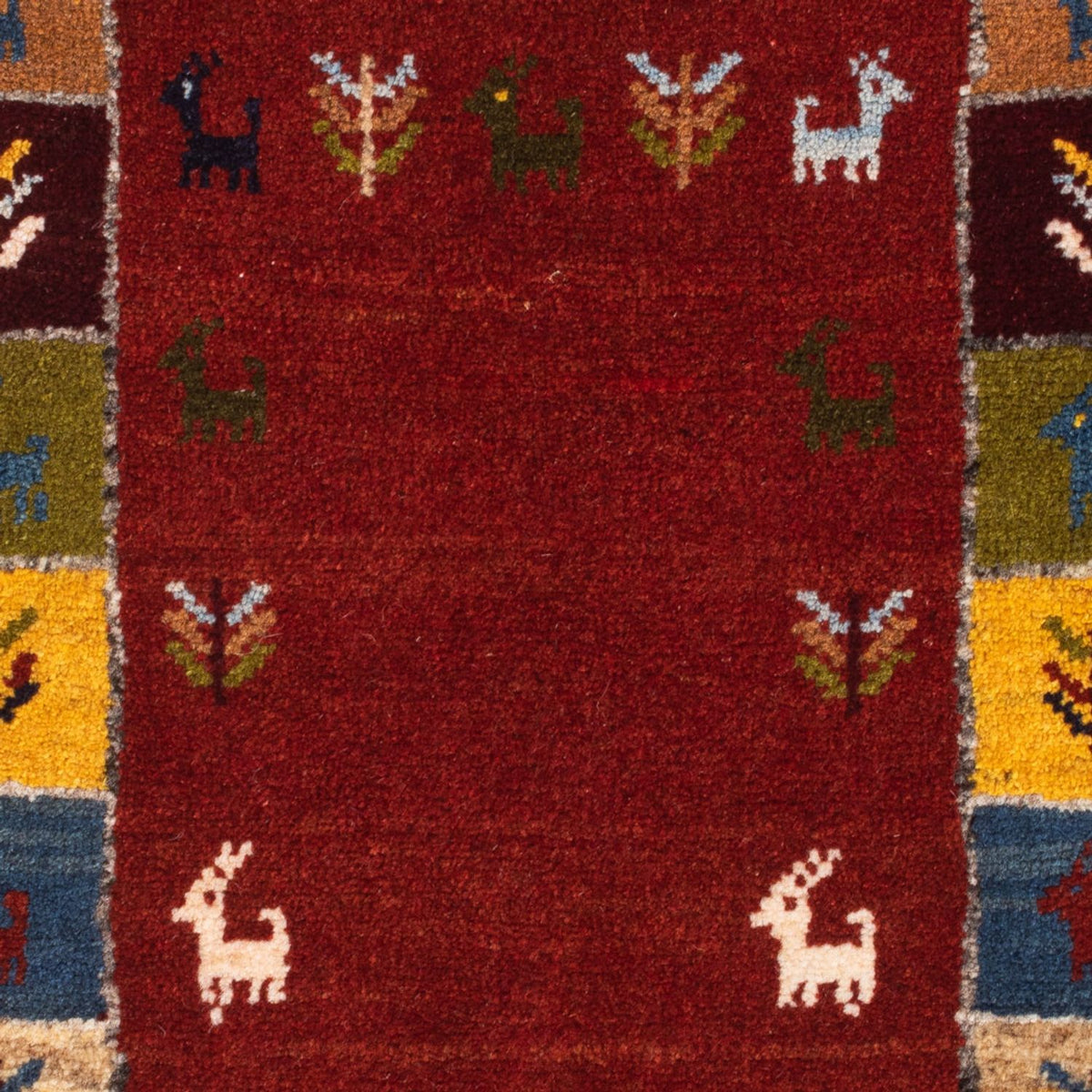 Gabbeh-tæppe - Persisk - 88 x 61 cm - flerfarvet