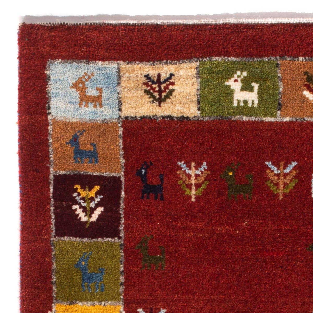 Gabbeh-tæppe - Persisk - 88 x 61 cm - flerfarvet