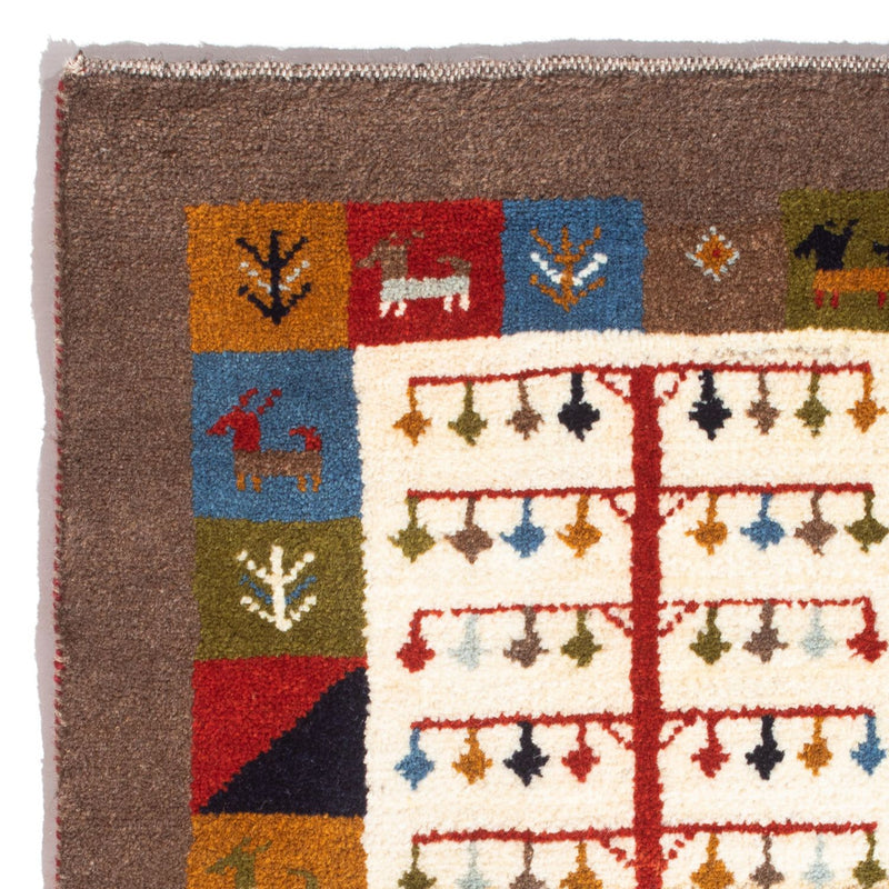 Gabbeh-tæppe - Persisk - 88 x 61 cm - flerfarvet