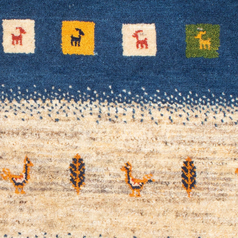 Gabbeh-tæppe - Persisk - 123 x 85 cm - flerfarvet