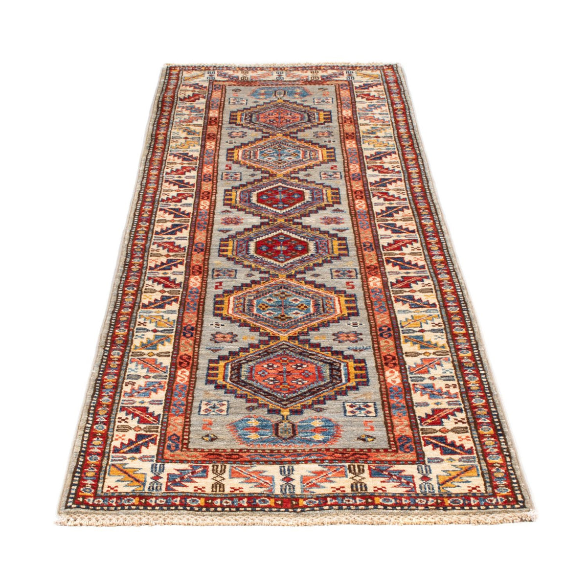 Løber Ziegler Carpet - Kazak - 228 x 74 cm - lyseblå