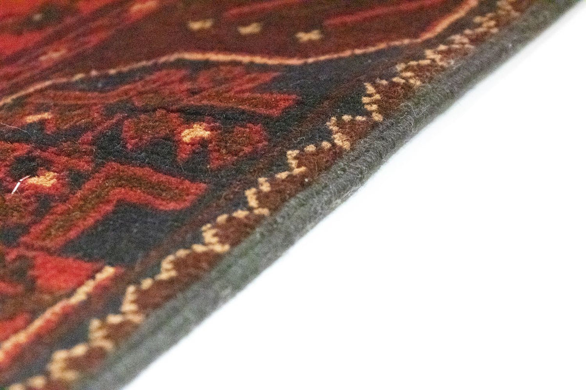 Løber Afghansk tæppe - Kunduz - 295 x 75 cm - rød