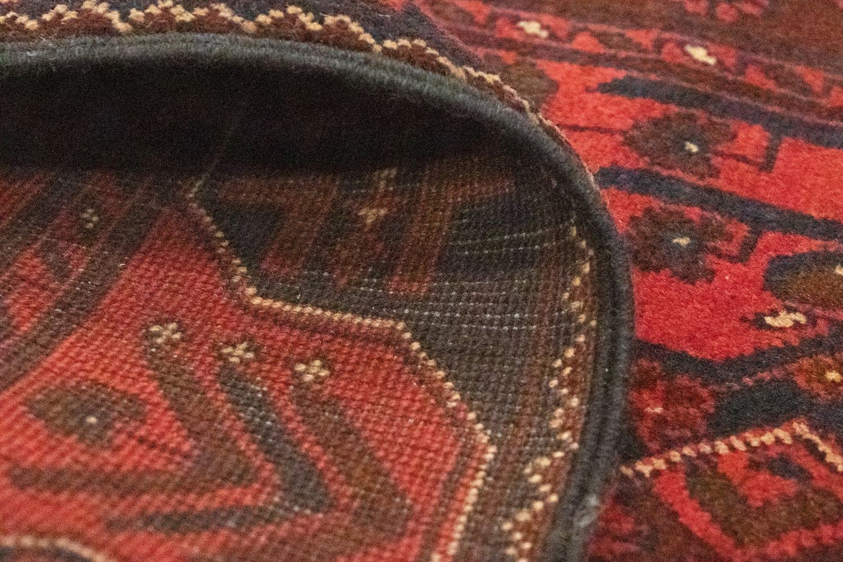 Løber Afghansk tæppe - Kunduz - 295 x 75 cm - rød